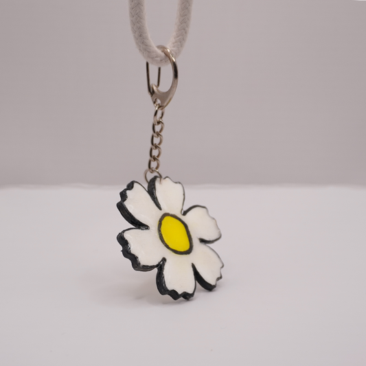 Cute Cartoon Daisy Flower Keychain