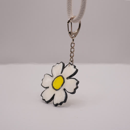 Cute Cartoon Daisy Flower Keychain